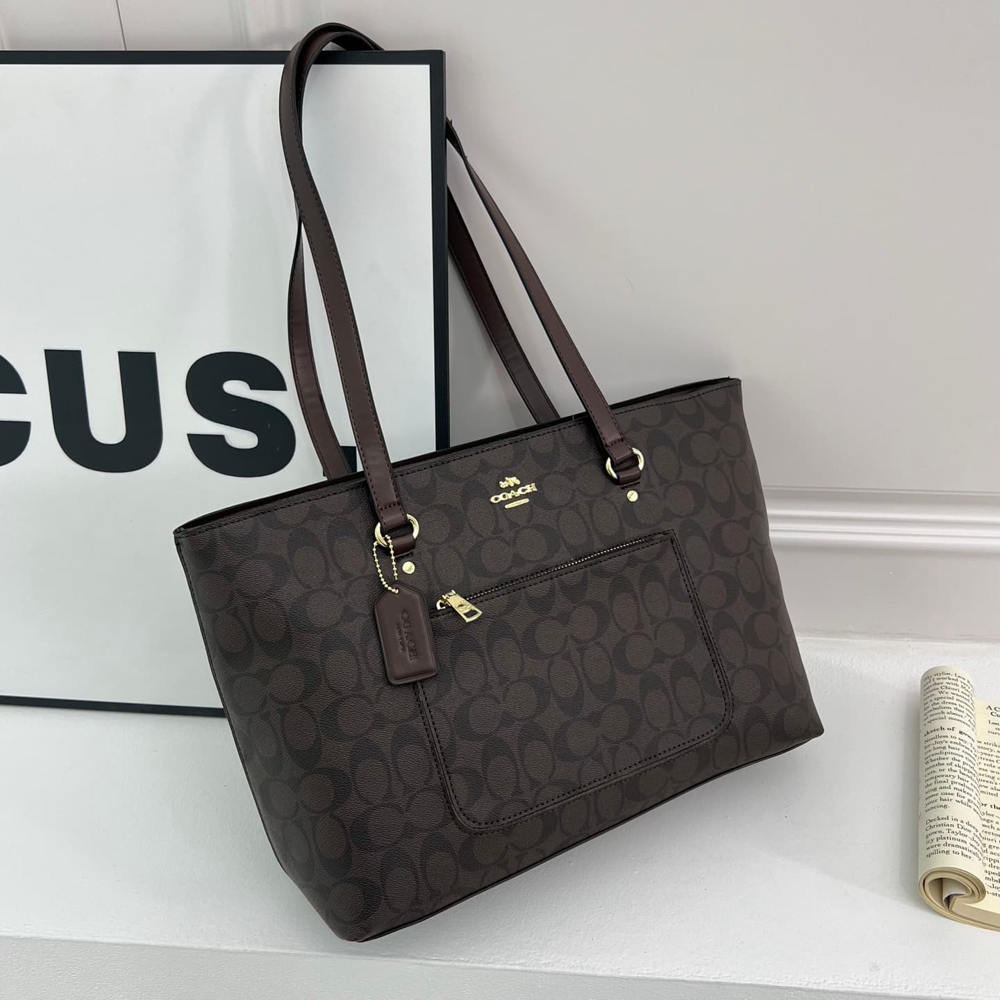 Sac cabas Coach grande capacité pour femme - Idéal pour les trajets quotidiens