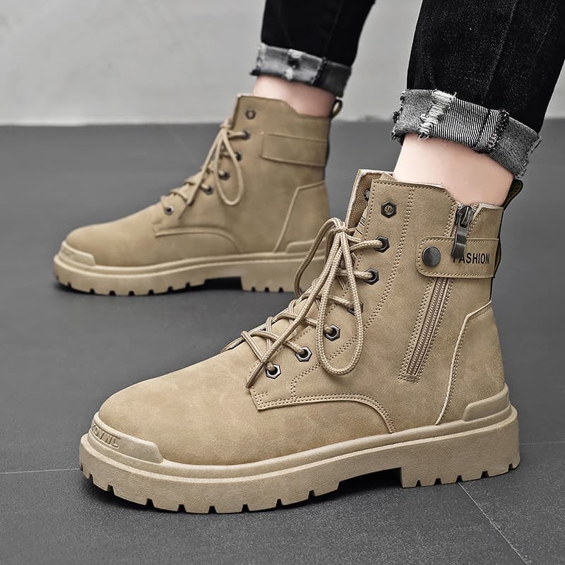 Men's Style High-top Desert Men's Short Boots Workwear Autumn Breathable Mid-top Outdoor Boots 8606