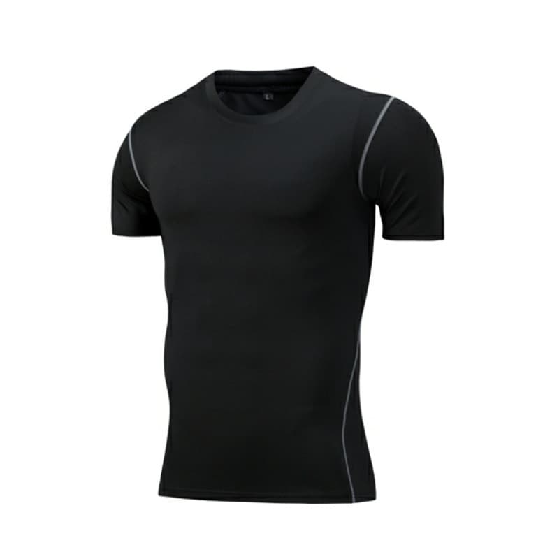 Men's short-sleeved tights Running fitness sports quick-drying breathable four season T-shirt tights