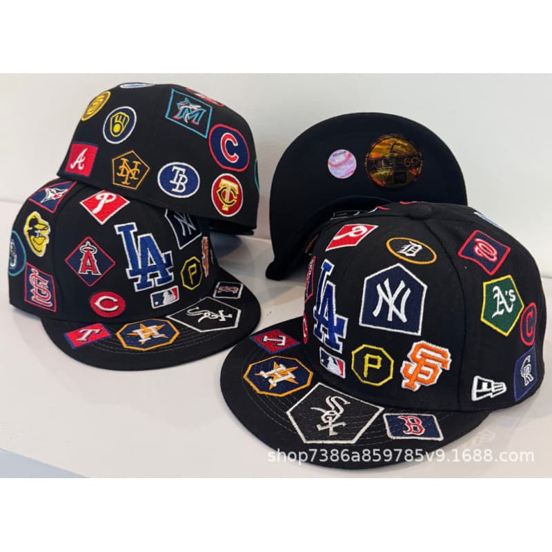 Casquette brodée d'ange, non ajustable, style décontracté, collection Yankees de New York, Los Angeles, en vente en gros.