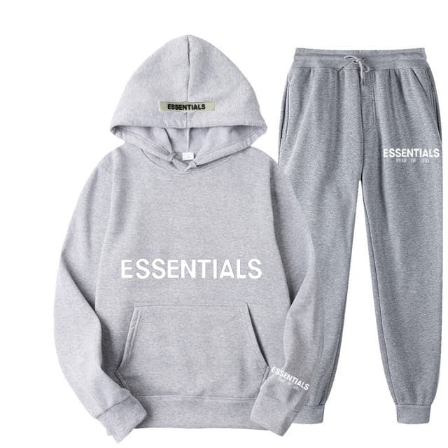 Essentials Double ligne peur de Dieu ensemble tendance poitrine Logo imprimé lettre Couple veste polaire F