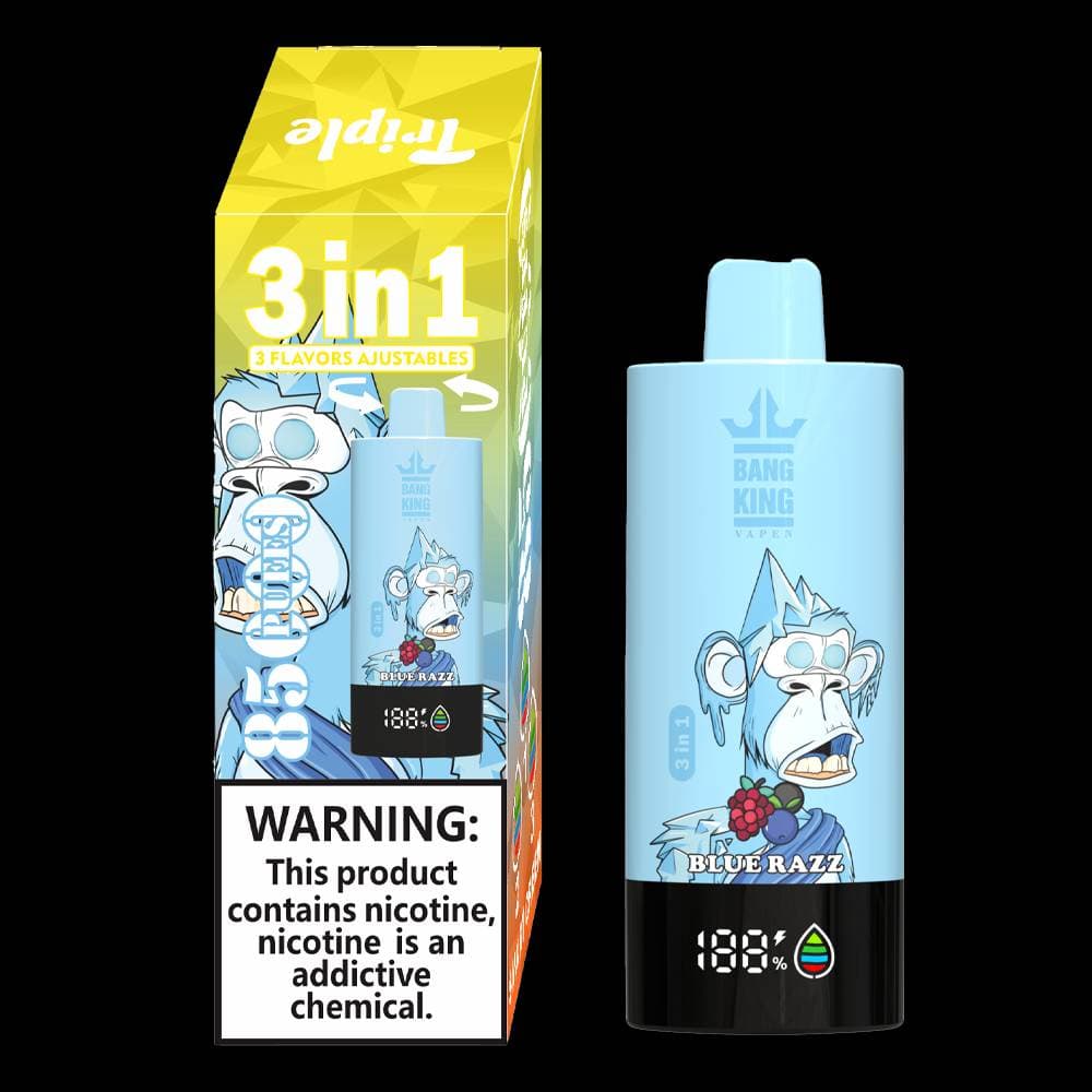 BangKing 85000 Vape jetable Puff 85k 3 en 1 avec écran LCD (lot de 3)