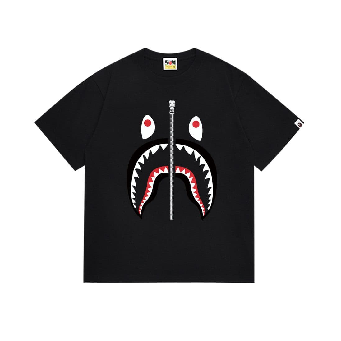 T-shirt enfant fille/garçon avec avatar d'homme-singe et image de requin, manches courtes, 100 % coton, imprimé décontracté
