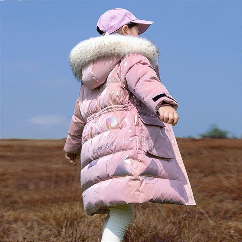 Kids' Winter Hooded Coat – Thick Cotton-Padded Jacket With Windproof Shell (Trendy & Warm)
