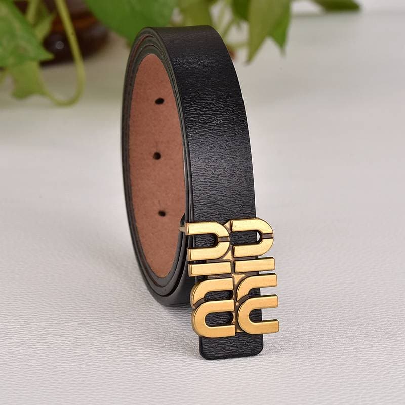 Ceinture en cuir pour femme, alliant luxe et polyvalence, ceinture de tailleur au design pointu, ceinture pour jean noir