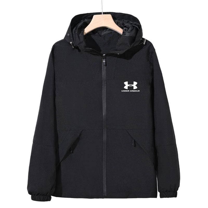 Veste de sport coupe-vent à col montant pour l'extérieur, imperméable, avec fermeture éclair, pour randonnée et alpinisme
