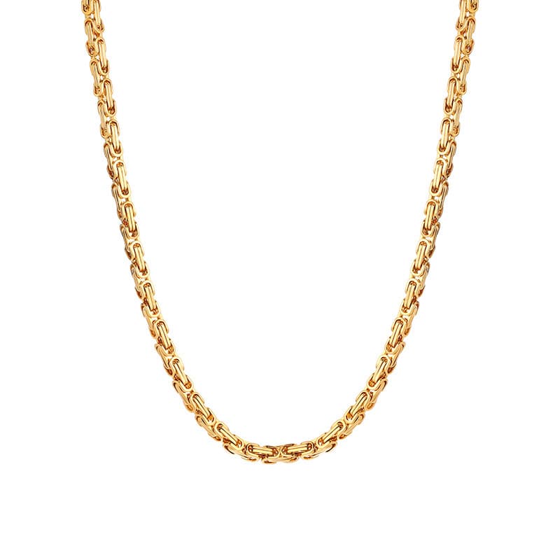 Men's Jewelry 8MM/4MM Byzantine Men's Domineering Thick Chain Titanium Steel Necklace Chain Chain Jewelry