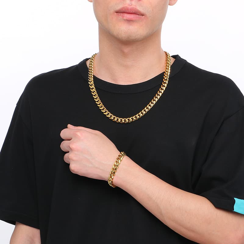 Necklaces Titanium Steel Jewelry Necklace Simple Fashion Stainless Steel Whip Chain Double Buckle Chain Jewelry Matching Chain