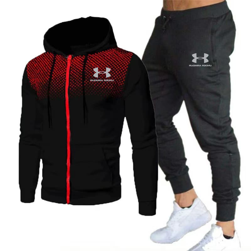 Ensemble de sport pour homme 2026 : sweat à capuche et pantalon deux pièces.