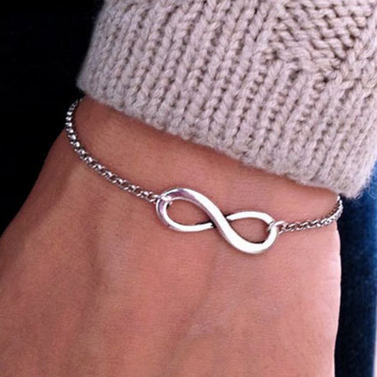 New Style Figure-8 Buckle Alloy Metal Bracelet For Women, Personalized Lucky Bangle Jewelry, Fashion Accessories