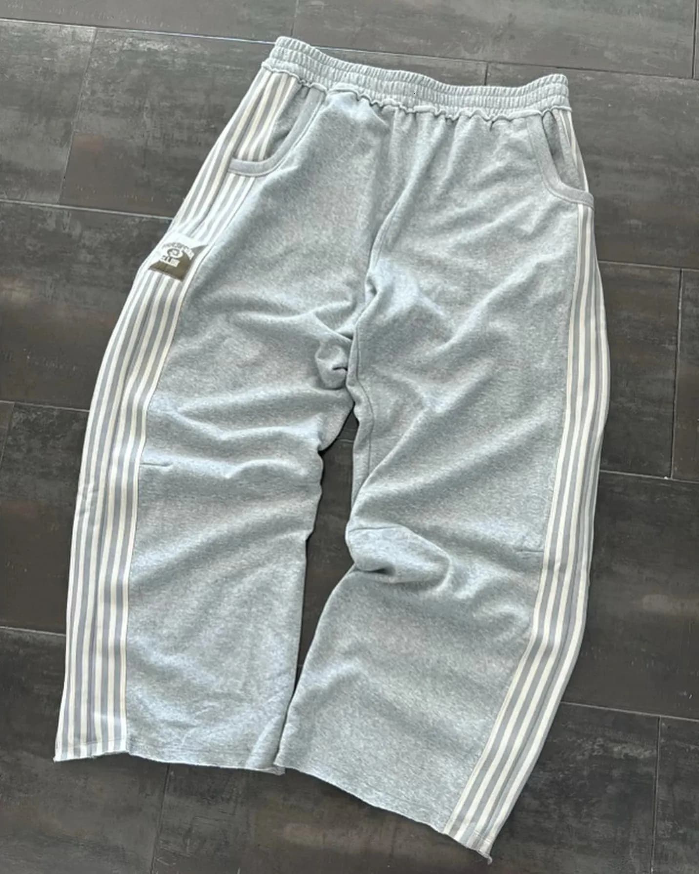 Streetwear Sweatpants Y2K Gothic Hip Hop Retro Stripes Baggy Casual Pants Mens Womens Elastic Waist Jogging Trousers