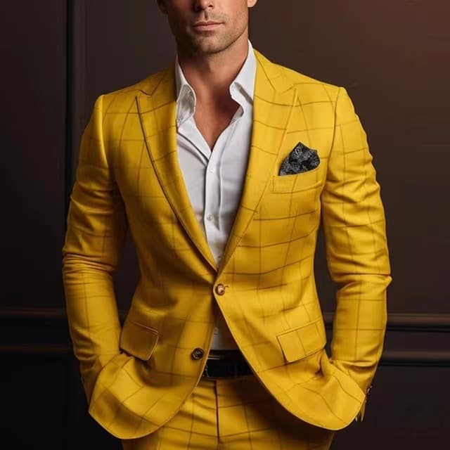 Men's Clothing Cross-border foreign trade casual suits for four seasons spring and autumn fashion printing double-breasted suit jackets for men custom