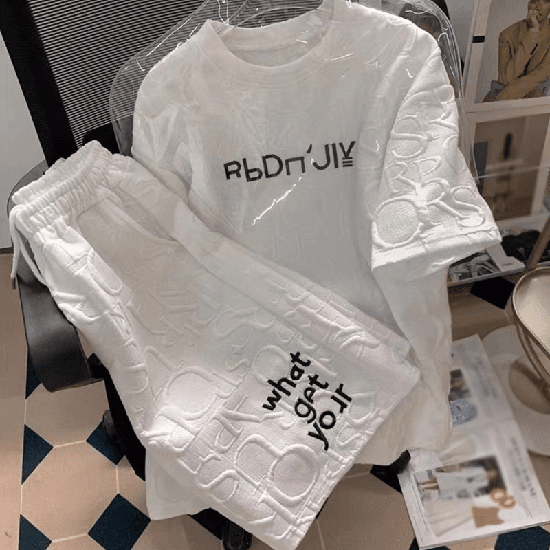 Women's Clothing High-end casual sports suit for women in summer loose and fashionable short-sleeved shorts two-piece set for small people