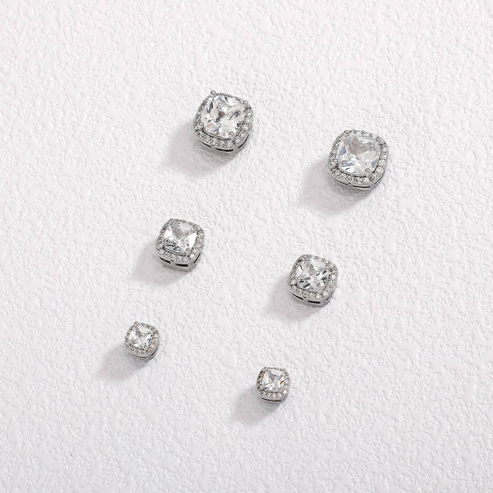 4-8MM Rock Sugar Diamond Magnetic Clip-On Earrings – Hip Hop No-Piercing Jewelry For Trendy Styles