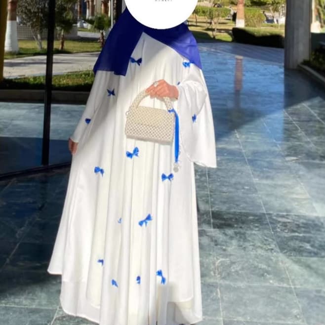 Women's Clothing New Dubai Abaya Loose Trumpet Sleeve Bow Robe Dress