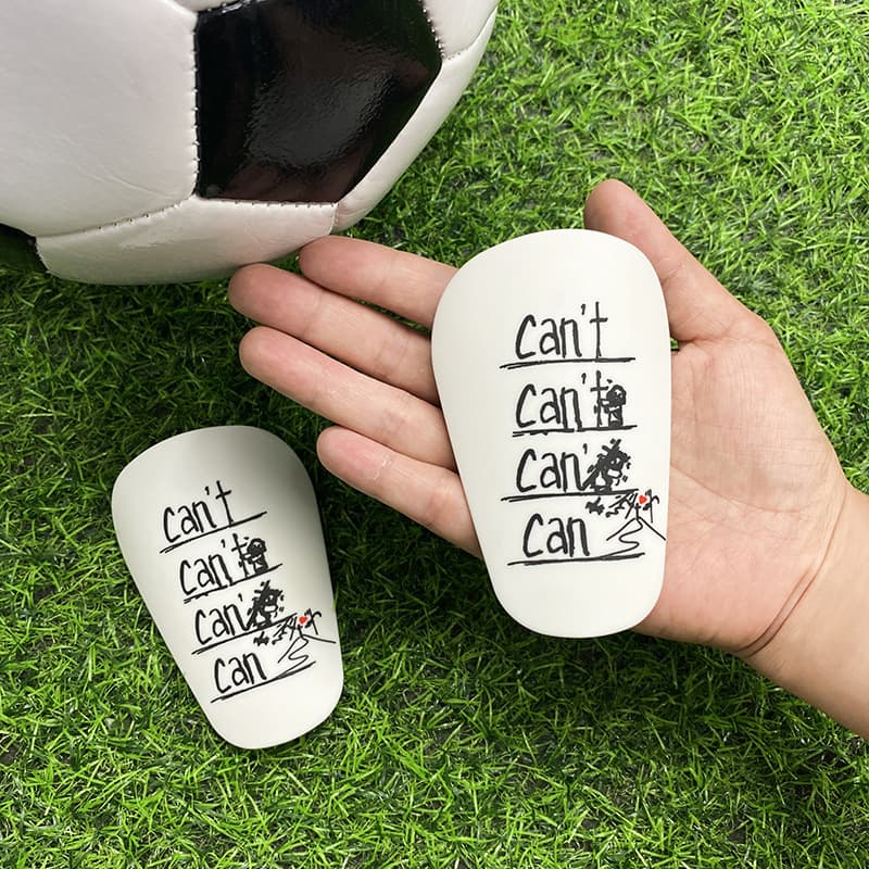 Lightweight Football Shin Guards For Adults & Kids - Premium PU Shin Pads With Metallic Finish - Soccer Leg Protectors For Training & Matches