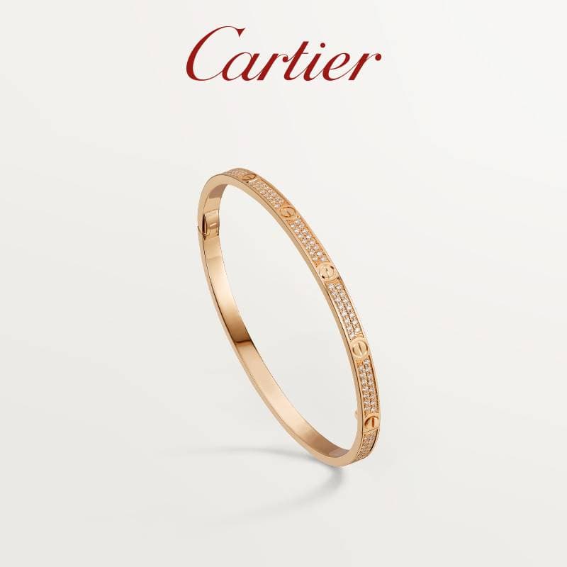 Bracelet Love pavé de diamants, or rose, or jaune, bracelet classique tendance pour homme et femme