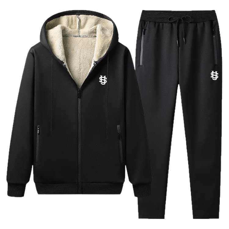 ​​Premium Thickened Winter Coat For Men - Polyester Hooded Long Sleeve Outerwear With Relaxed Fit, Business Casual Style (Gray, Black)​​