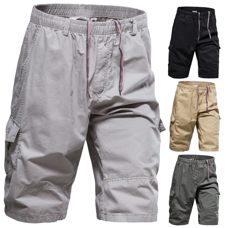 Summer Multi Pocket Cropped Sports Cotton Thin Casual Mid Size Men's Loose And Oversized Work Pants
