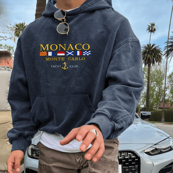 Men's retro neutral plus-size high fashion men's high street outdoor casual hoodie
