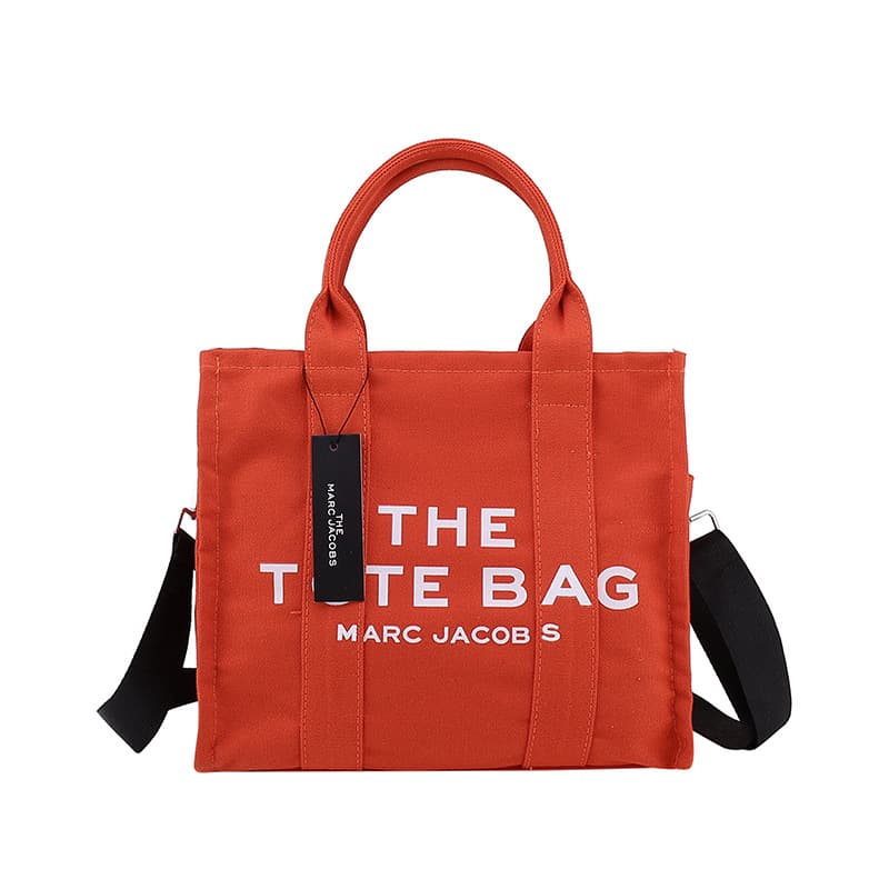 Sac fourre-tout à bandoulière en toile simple avec lettre de grande capacité