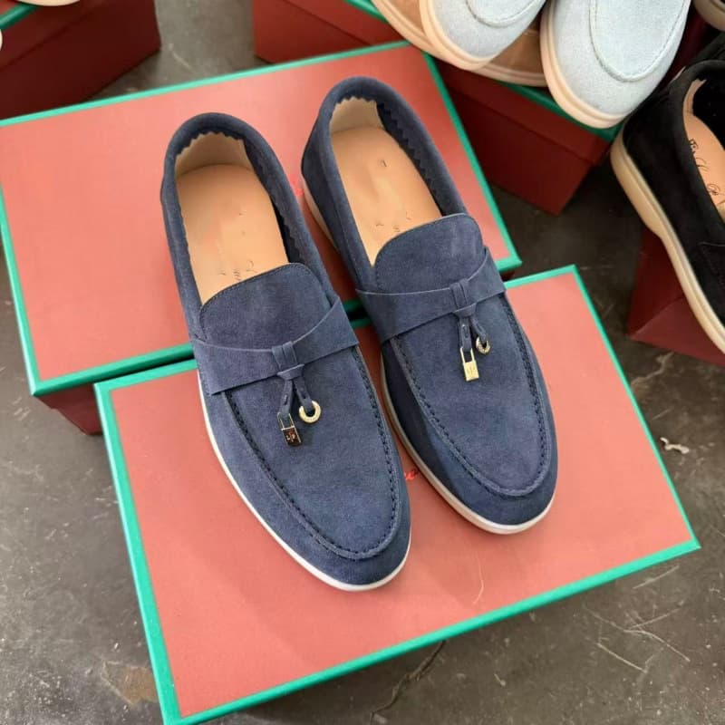 En stock : Mocassins plats décontractés pour femmes LP, de haute qualité, à enfiler, à semelle souple, confortables et faciles à porter.