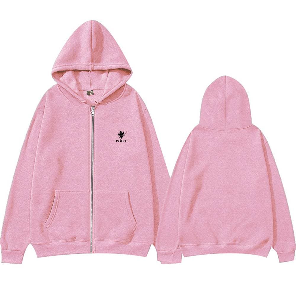 Veste à capuche imprimée, style identique pour hommes et femmes, haut ample à fermeture éclair, grande taille