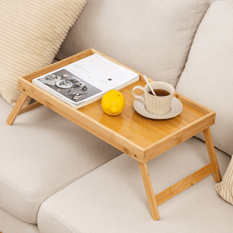 Bamboo Bed Dining Table Mini Laptop Table Foldable Lazy Table Small Fresh Literary Wooden Computer Table