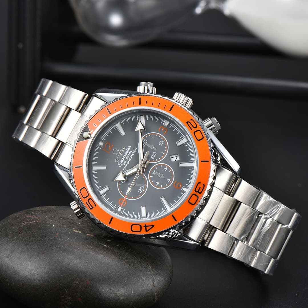 Montre Seamaster Fashion Collection à cadran noir : une montre d'affaires élégante en acier inoxydable