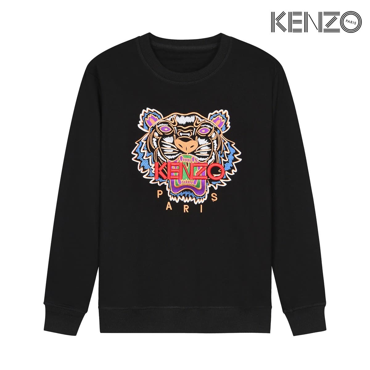 Sweat à capuche noir à col rond pour homme, imprimé tigre, coupe ample et confortable, idéal pour le printemps et l'automne.