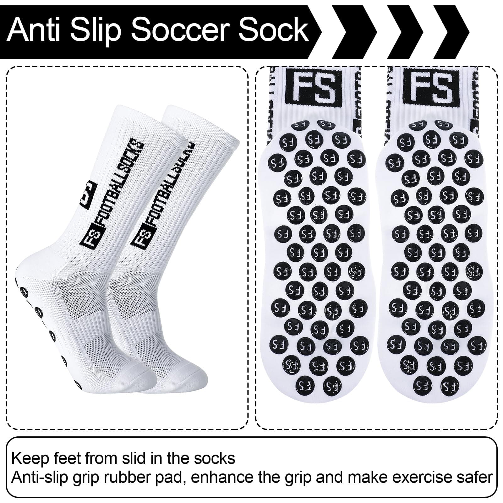 FOOTBALLSOCKS Football Socks Sports Socks Men's And Women's Mid-calf Socks Silicone Non-slip Dot Socks Basketball Yoga Socks