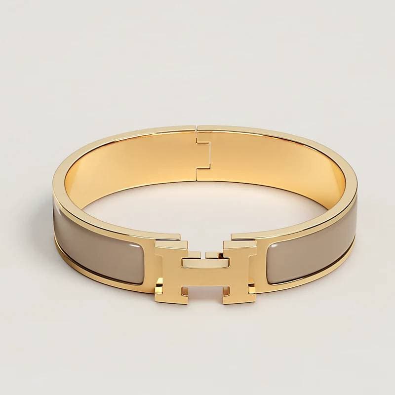 Bracelet Clic H largeur 12mm bracelet classique en alliage émail fin cadeau d'anniversaire festif