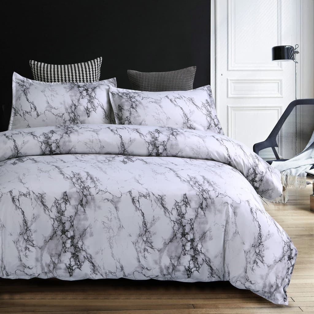 Textured Stone Pattern Duvet Cover & Pillowcase Set (No Flat Sheet) - Minimalist Solid Color Premium Fabric Wrinkle-Resistant