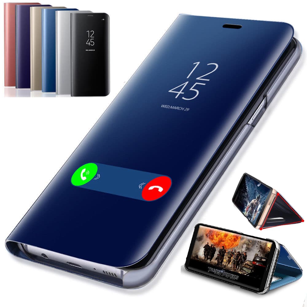 Luxury Mirror Flip Case For iPhone 15 14 13 12 11 Pro Max 12Mini 13Mini 14Plus 15Plus X XS XR XSMAX 6 6S 7 8 Plus SE2020 Cover Coque
