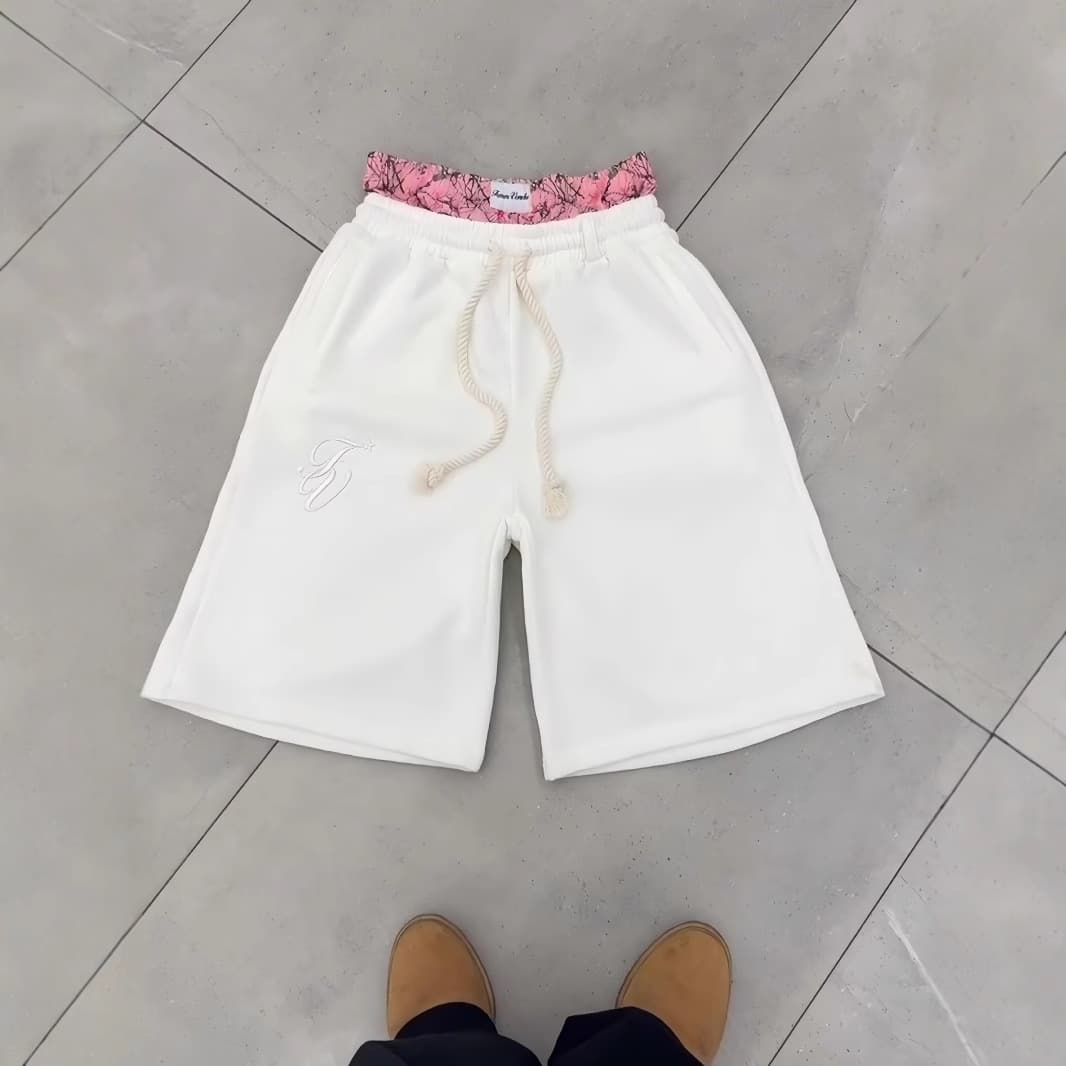 Spot American High Street Fashion Brand Cross Border Y2K Double Waist Head Shorts Men And Women Loose Fashion Embroidered Casual Shorts
