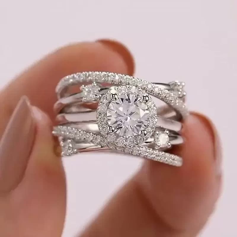 Cao Shi Accessories Fashion Multi loop Wrapped Zircon Set Ring Fashion Women's Ring