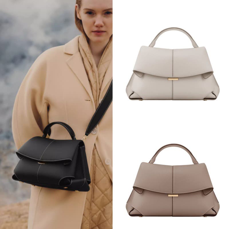 Handbags For Women New High Quality Genuine Leather Bags For Women French Niche Design Fashion Pleated Shoulder Handbags Smile Bag