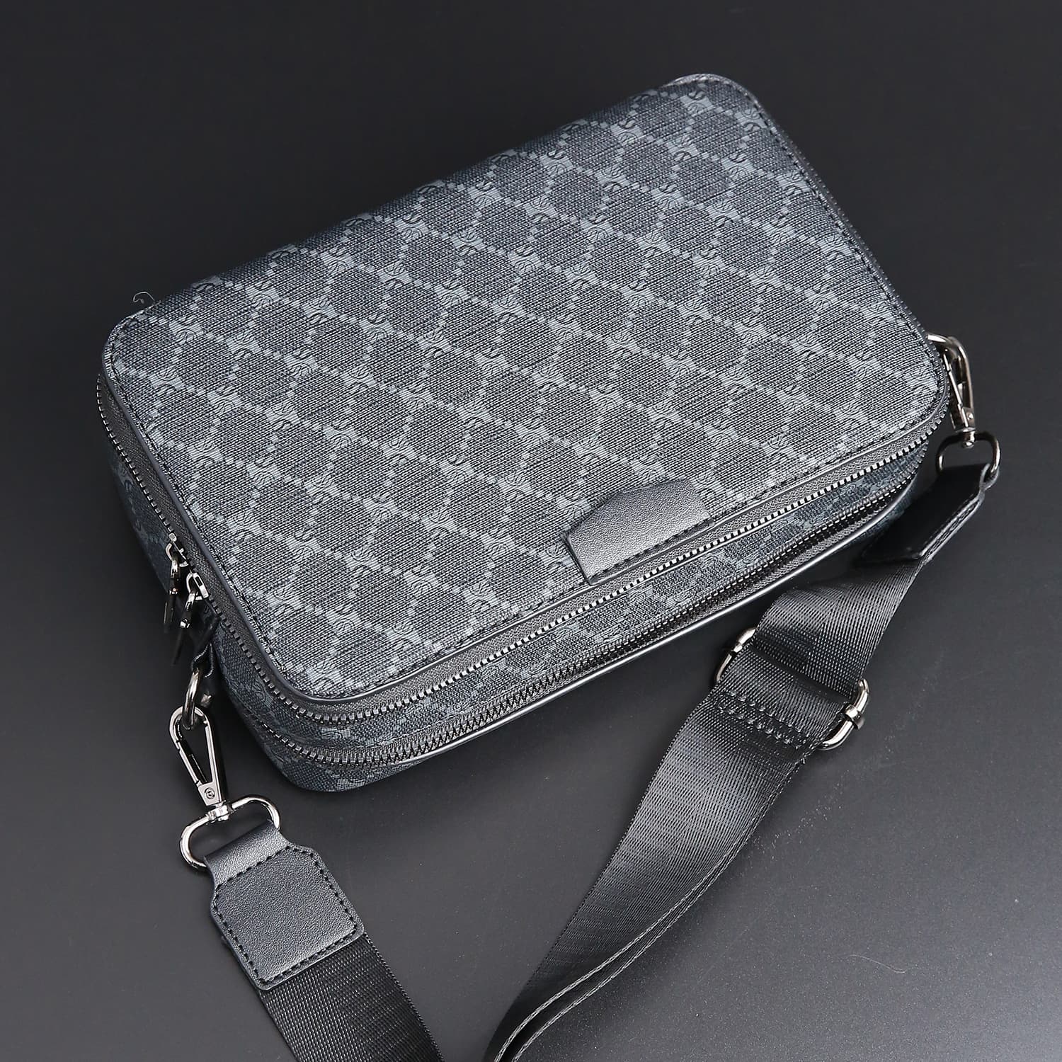 Plaid Shoulder Bag Street Trend Small Body Bag Small Square Bag Men's Bag Men's Crossbody Bag