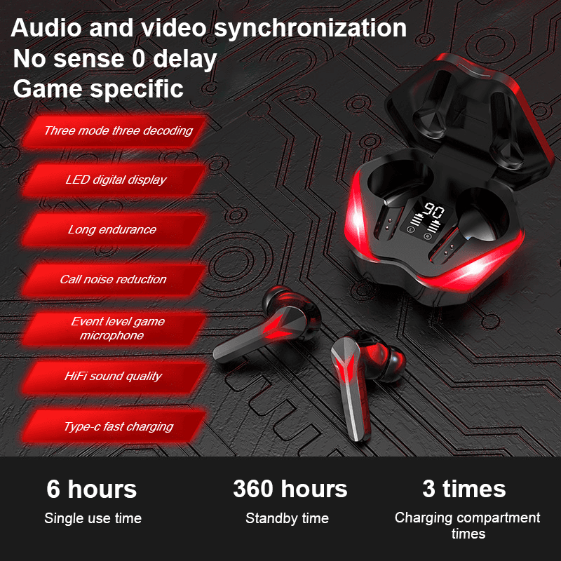NEW AIR-J13Pro Bluetooth Earphones Wireless Headphone With Mic Low Latency HD Call HiFi Stereo Headsets Noise Cancelling Earbuds