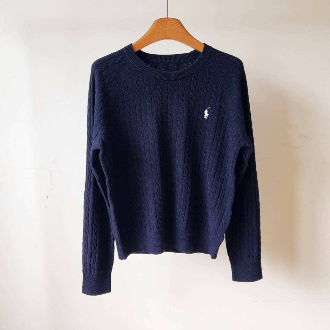 Haut ample en maille brodée pour femme, collection automne-hiver, pull blanc chic à manches longues en maille torsadée.