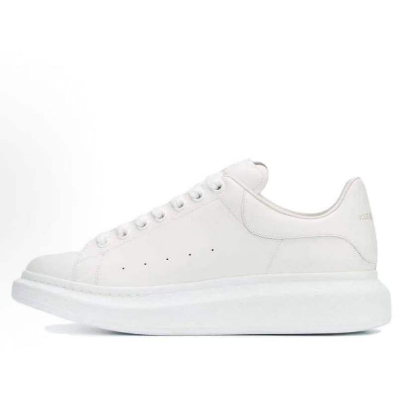 Baskets décontractées à semelle épaisse en cuir de vachette pleine fleur, chaussures à plateforme style McQueen, rehaussantes, tendance original