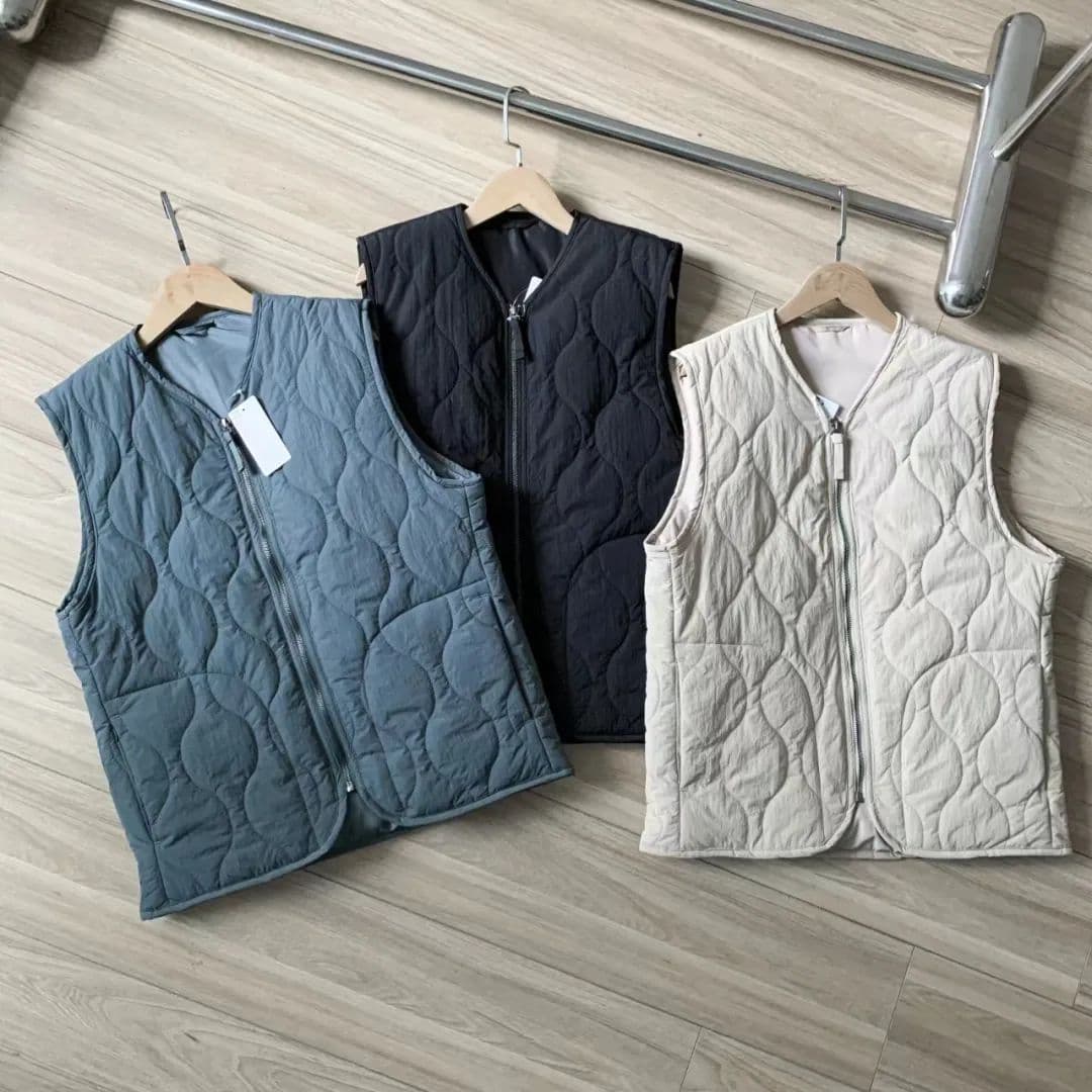 Nordmann Men's Autumn Winter Quilted Air Cotton Casual Vest Sleeveless Tank Top Base Layer Warm Versatile Trendy Item