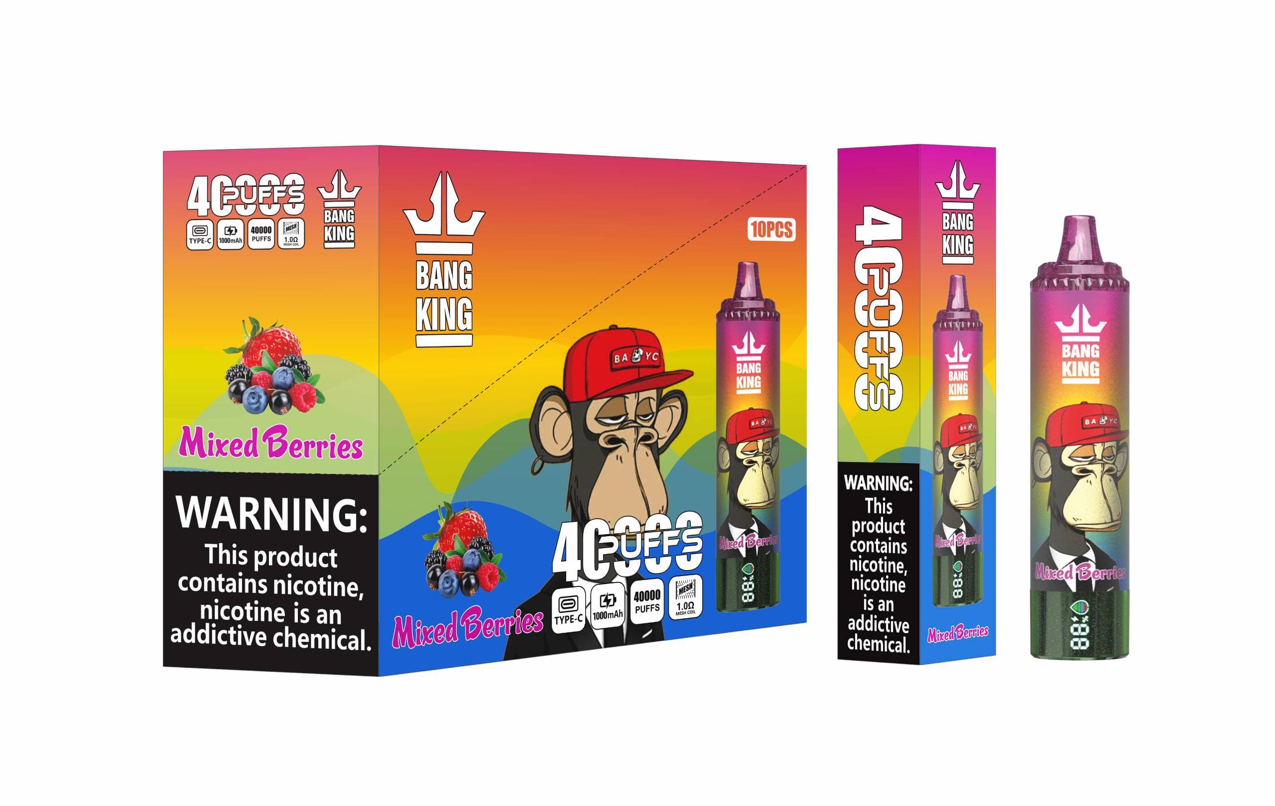 Cigarettes électroniques jetables BANG KING 40K PUFFS grande capacité et multi-saveurs,