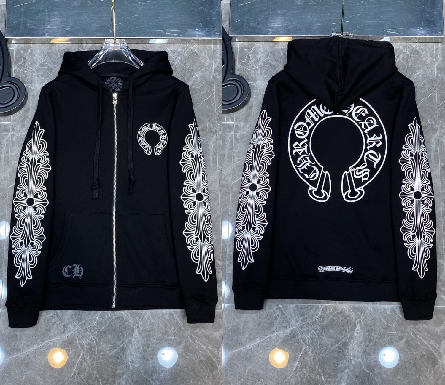 Sweat à capuche Chrome Hearts Cross, version correcte 25ss, polyvalent et tendance, vente en gros