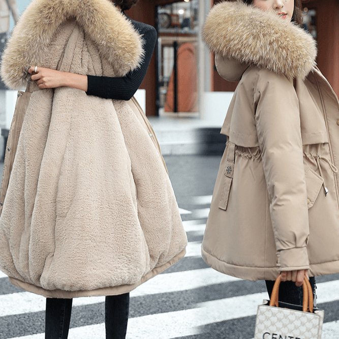 Women's Clothing Mid Length Parka For Women 2024 Winter New Style Thickened Loose Warm Cotton Coat Large Size Women's Cotton Coat