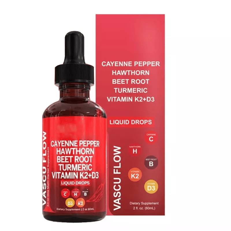 60ml Natural Cayenne Pepper Liquid Drop Hawthorn Fruit Beetroot Vitamin D3 K2