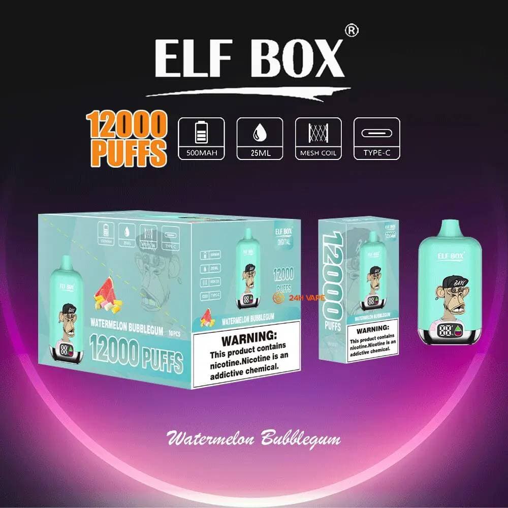 ELF BOX 12000 Vape électronique jetable Digital Puff 12k (1 pièce) avec affichage numérique