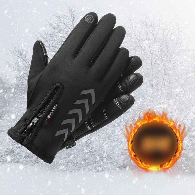 Men's Gloves Winter Warm Gloves Men's Outdoor Skiing And Cycling Gloves Windproof And Waterproof Thickened Velvet Touch Screen Warm Gloves