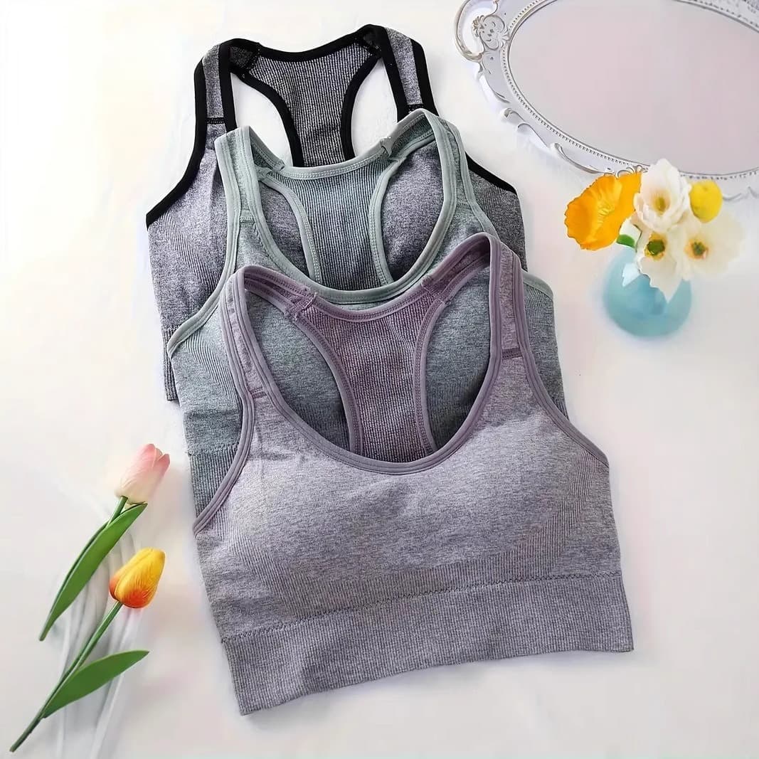 Seamless Sports Bra For Women – Cross Back Supportive Bralette (S/M/L)​
