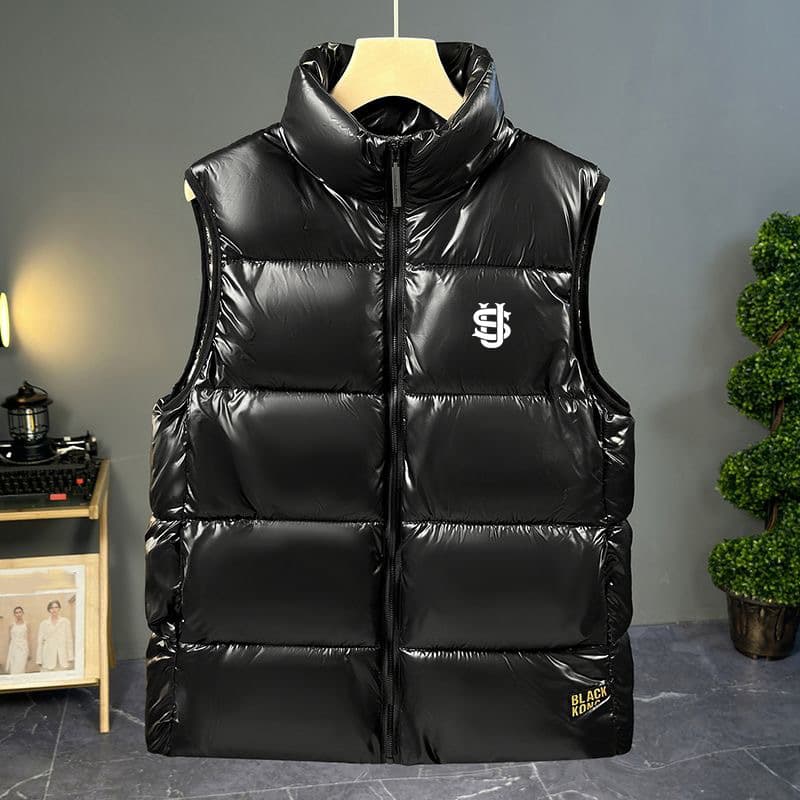 Women's Shiny Printed Vest Coat Is Perfect For Autumn And Winter